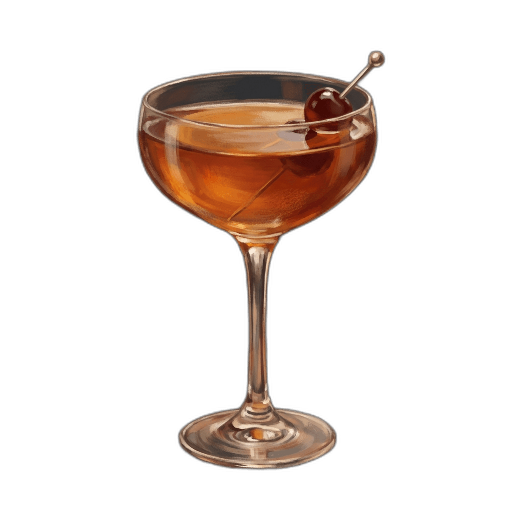 Manhattan im Cocktailschale