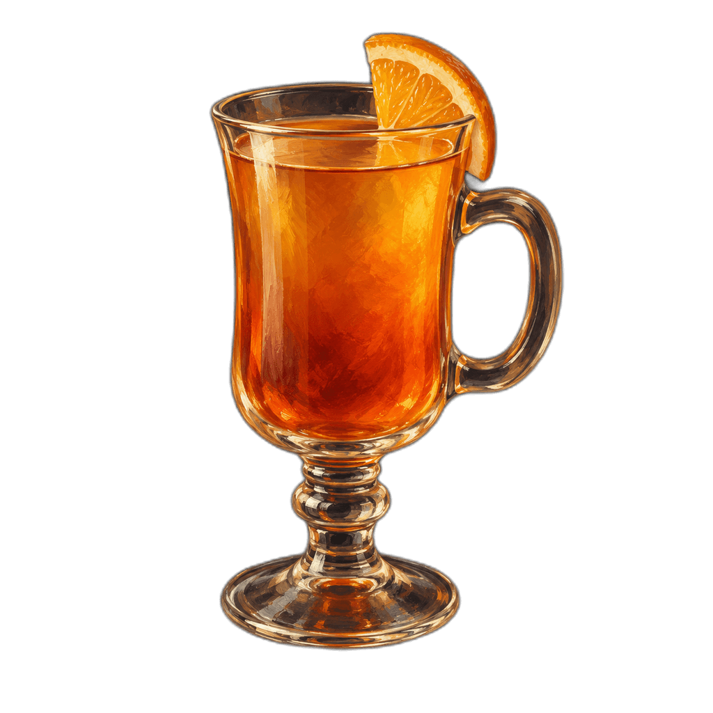 Hot Aperol im Irish-Coffee-Glas