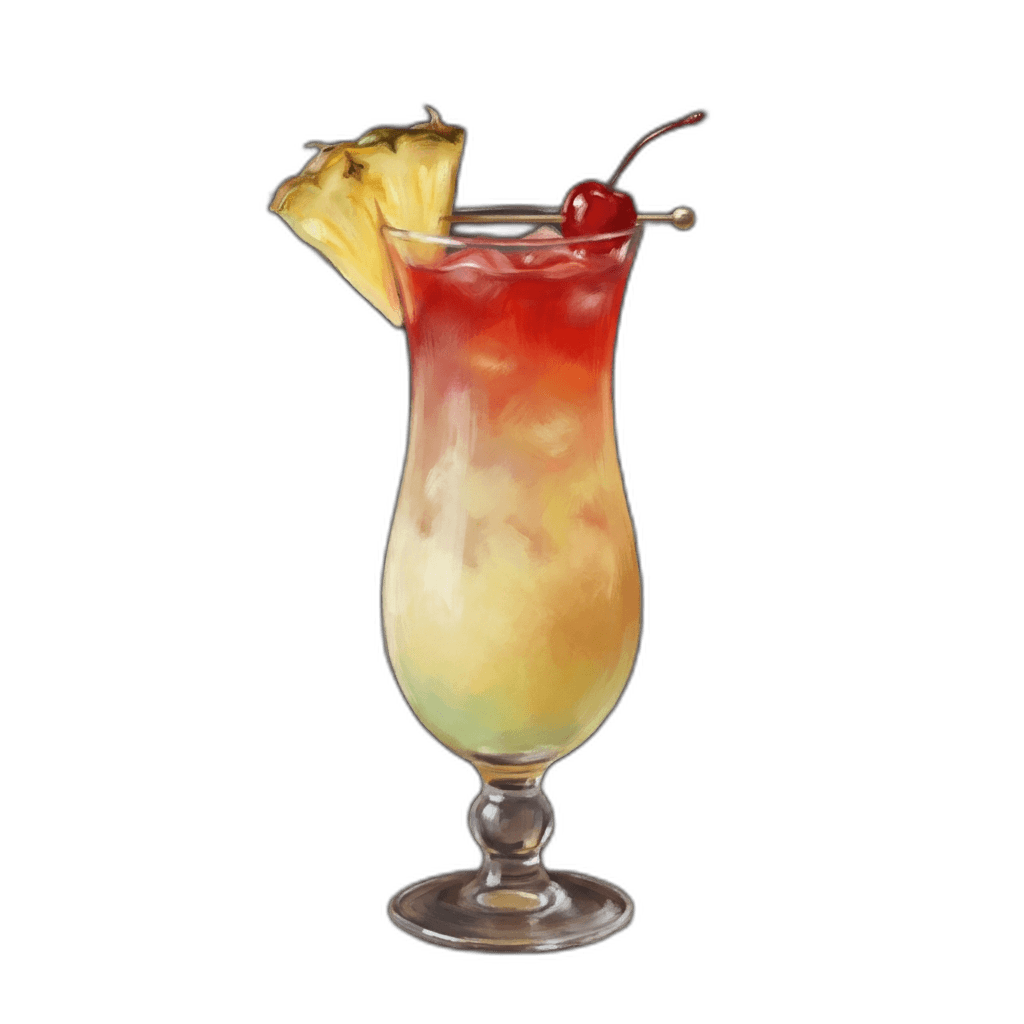 Singapore Sling im Hurricaneglas