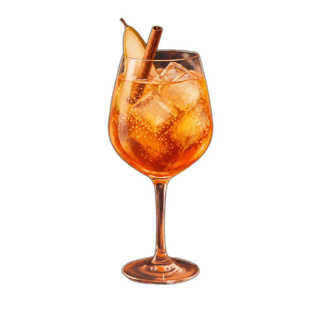 Alkoholfreier Winter Spritz im Weinglas